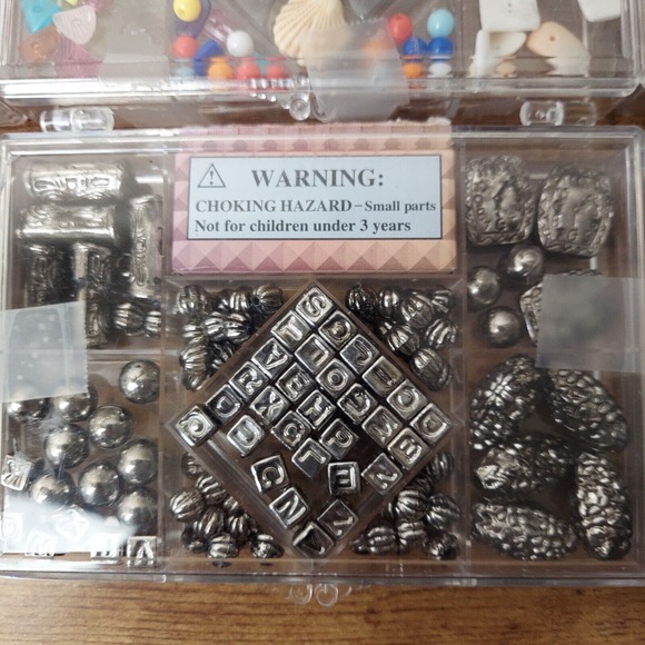 Bead Lot Beads 10+ Cases Crafting Jewelry Beads Colorful Plastic Wooden Metal - Picture 9 of 12